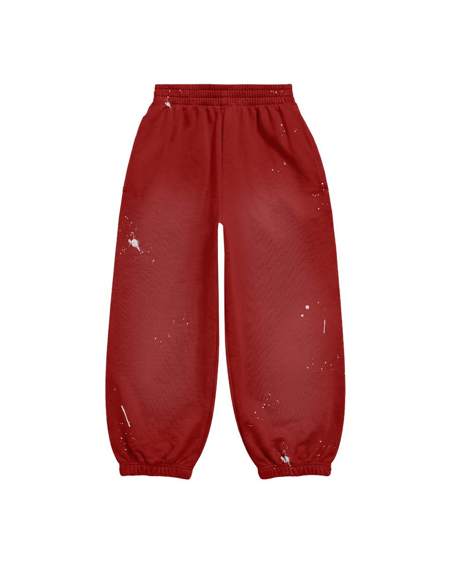 WIP PAINTED SWEATS - RED